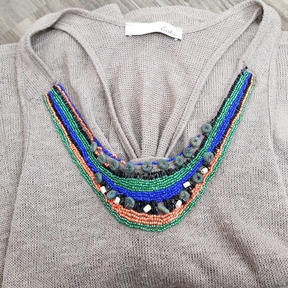 Lush Boho Tank with Boho Beading, Medium - Picture 2 of 4